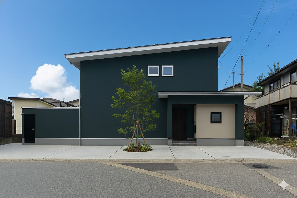 大きな庭と勾配天井が気持ちいい住まい